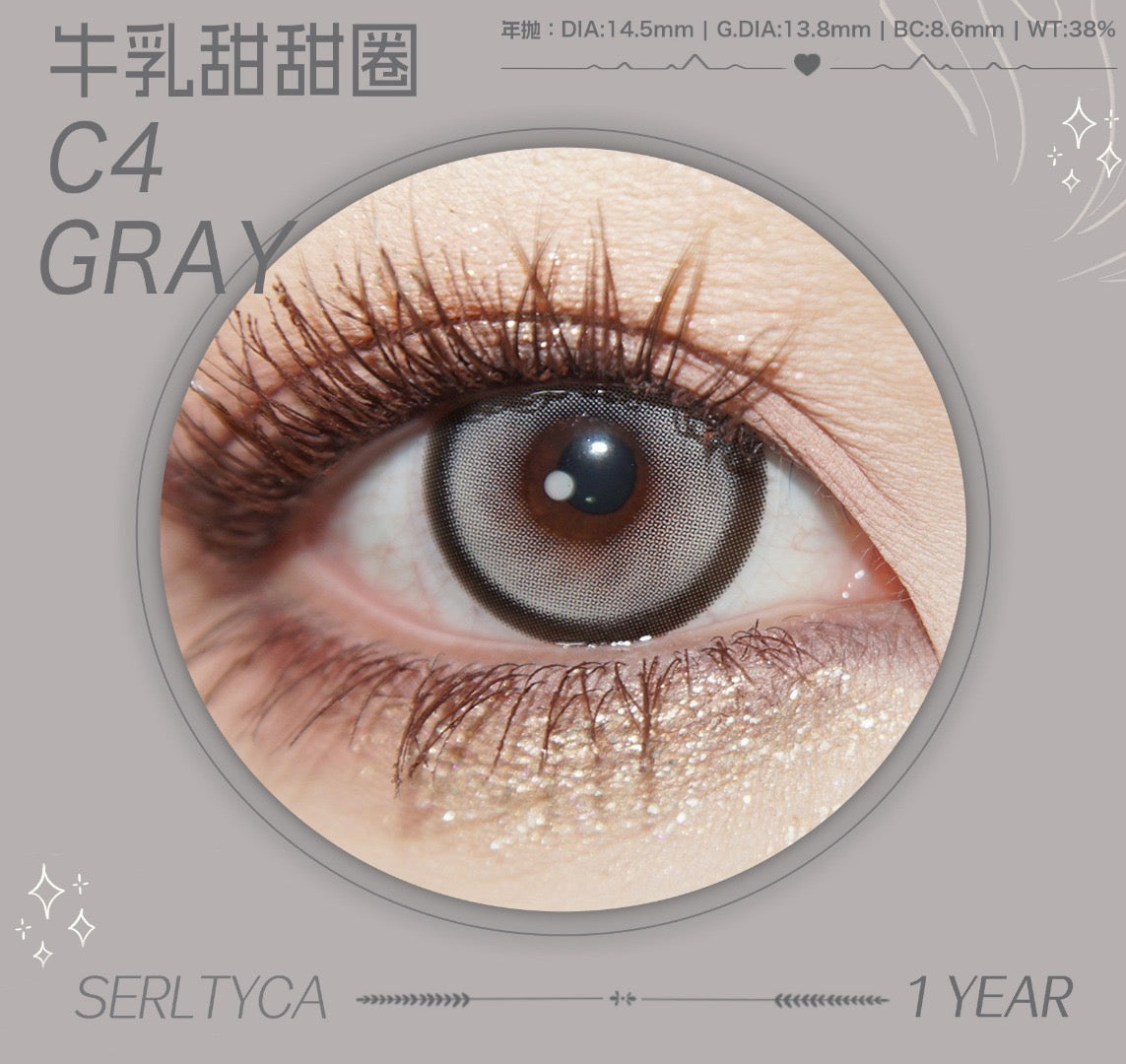 #代理現貨# Serltyca年拋 牛乳甜甜圈 14.5mm 兩片裝  ($198/2對 $238/3對)