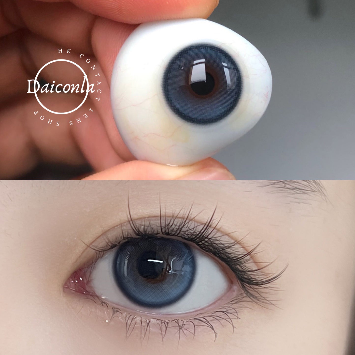 Allecon 年拋 鑽石貓眼藍 14.0mm 兩片裝 （$288兩副）